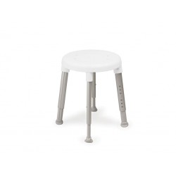 Tabouret de douche rond blanc